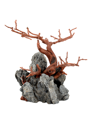 PURE ORNAMENT WOOD&ROCK BROWN